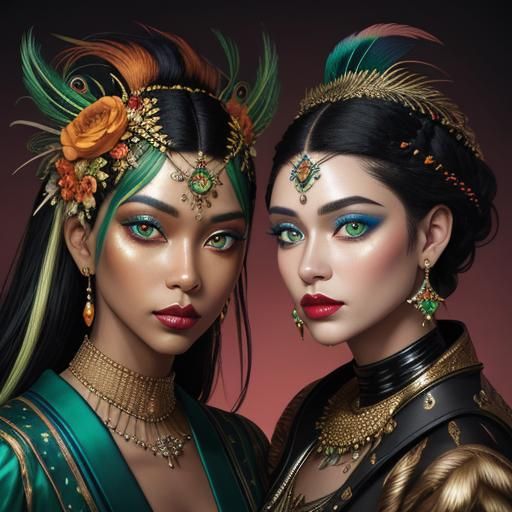 Candy Art Portrait with Iridescent Glaze