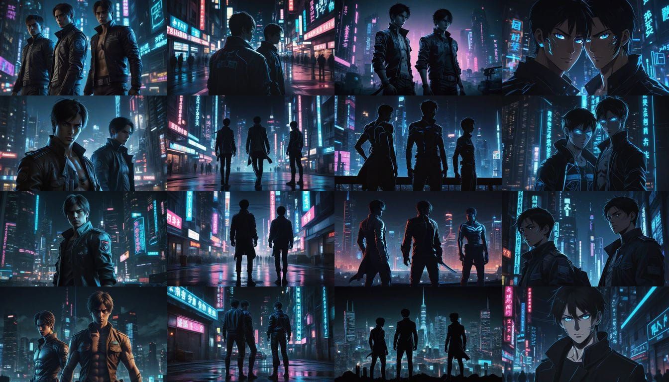 Futuristic Anime YouTube Banner in Neon Blue