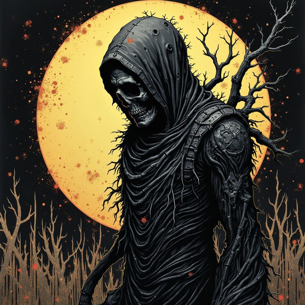 Grimdark Artwork in Gothic Style