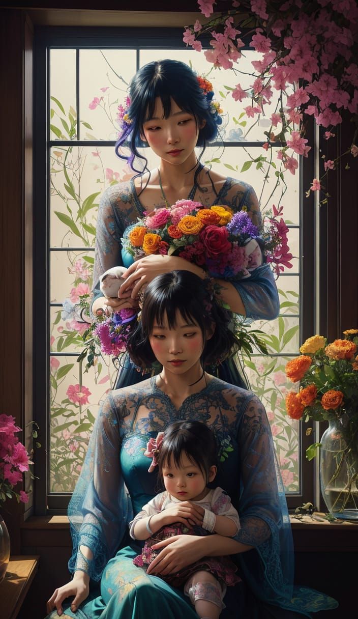 Mother and Child in Morning Light