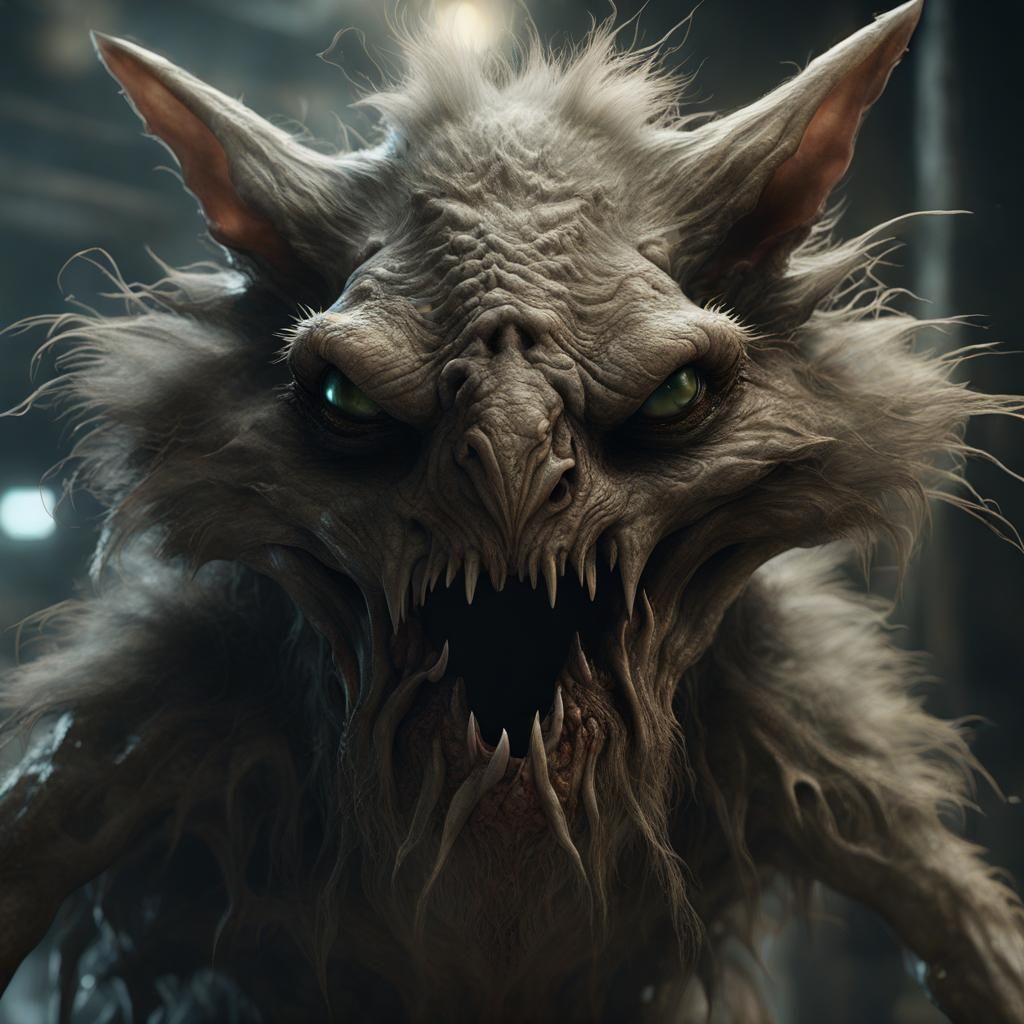 Sinister Furry Creature in Dark Fantasy Style