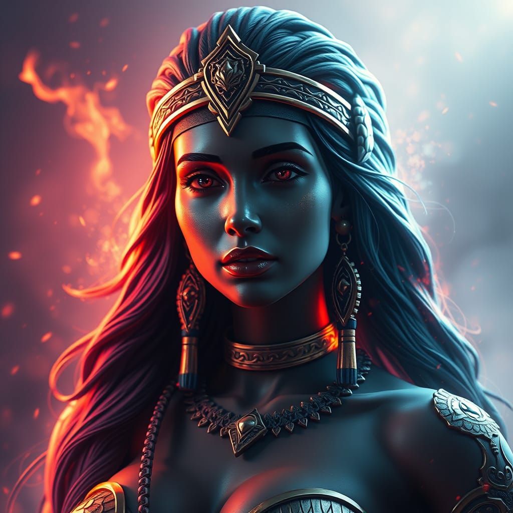 Goddess Isis Portrait in Artstation Style