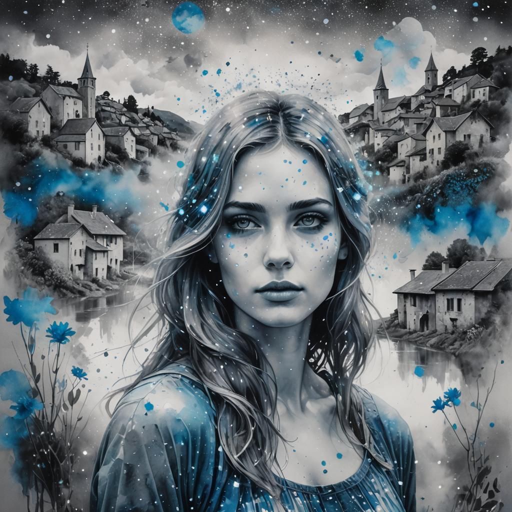 Portrait of a dreamy young woman...