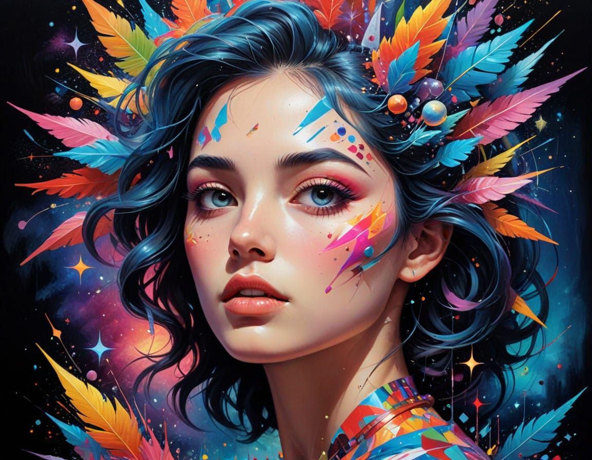 Midnight Metropolis: Neon New Year's Eve Celebration in Vibr...