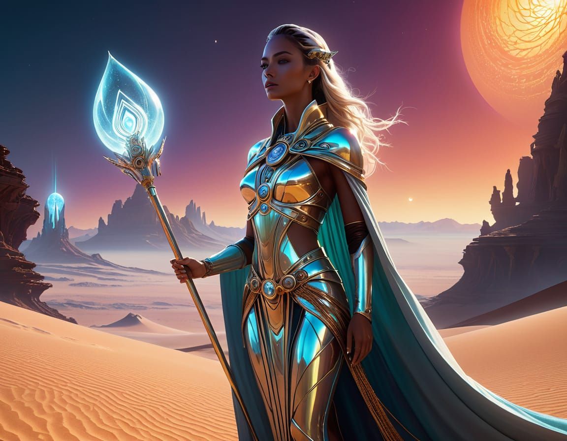 Futuristic priestess
