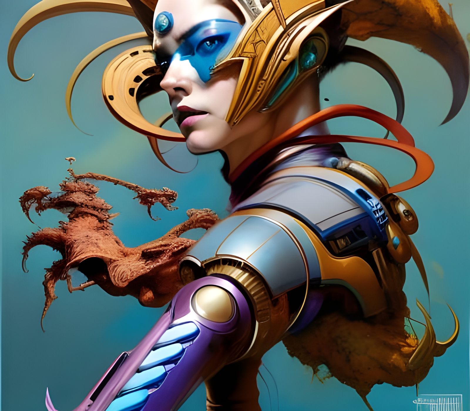 Cyberpunk Nanomachine Timepiece: Detailed Album Art