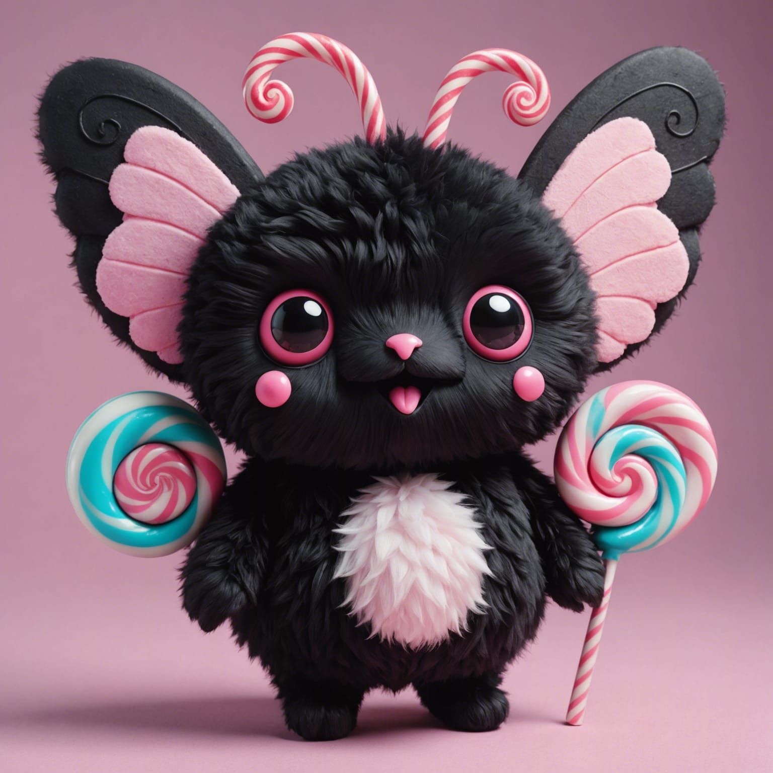 Cute Candy Moth Creature in Candyland
