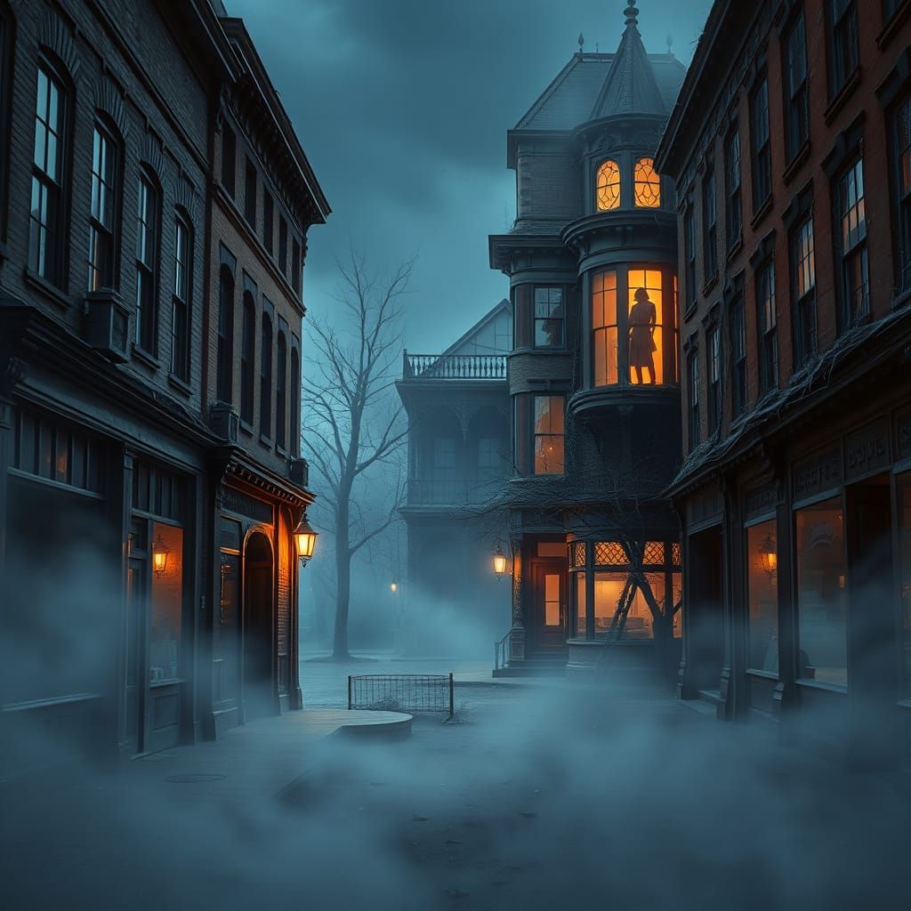 Ethereal Twilight in a Forgotten Town