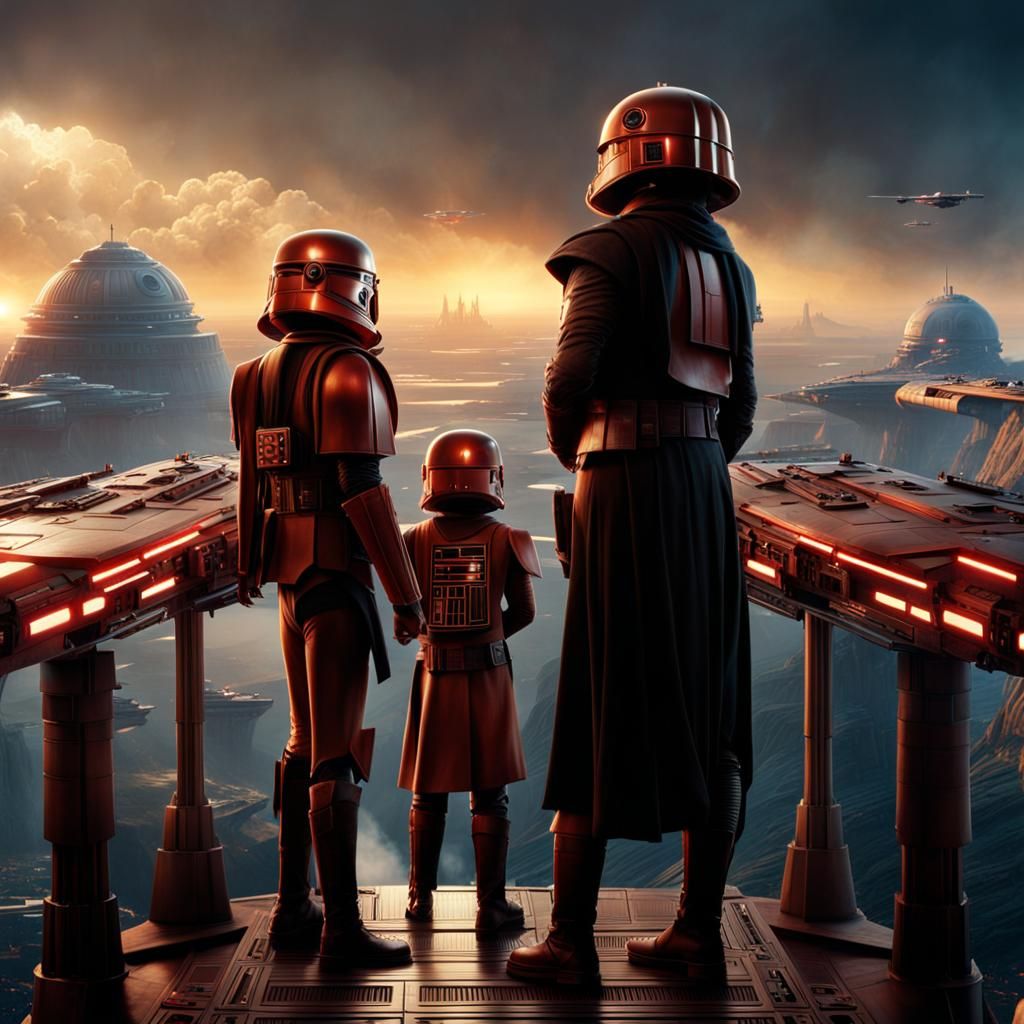 Epic Star Wars Inspired Spaceport Digital Painting