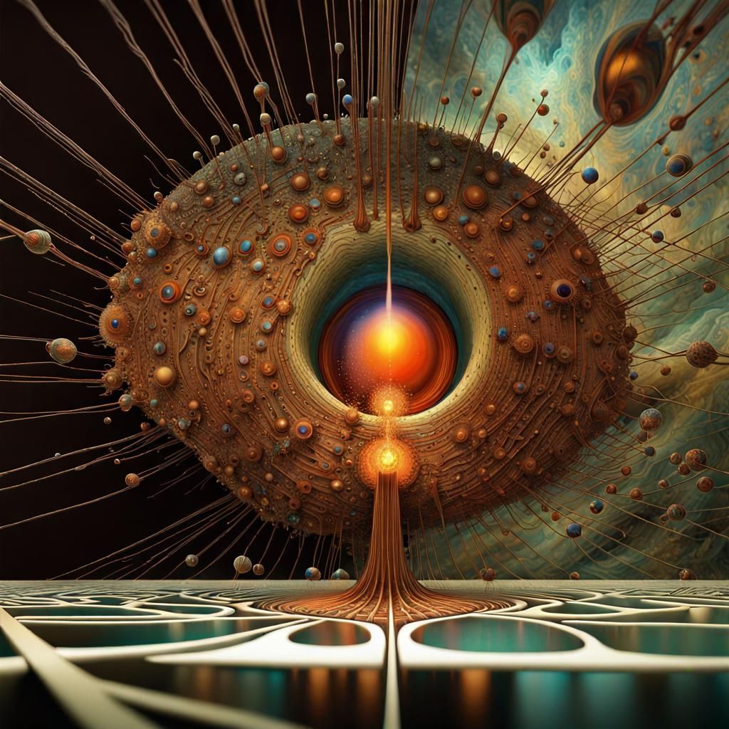 Surreal Reality Fracture with Fractal Edges