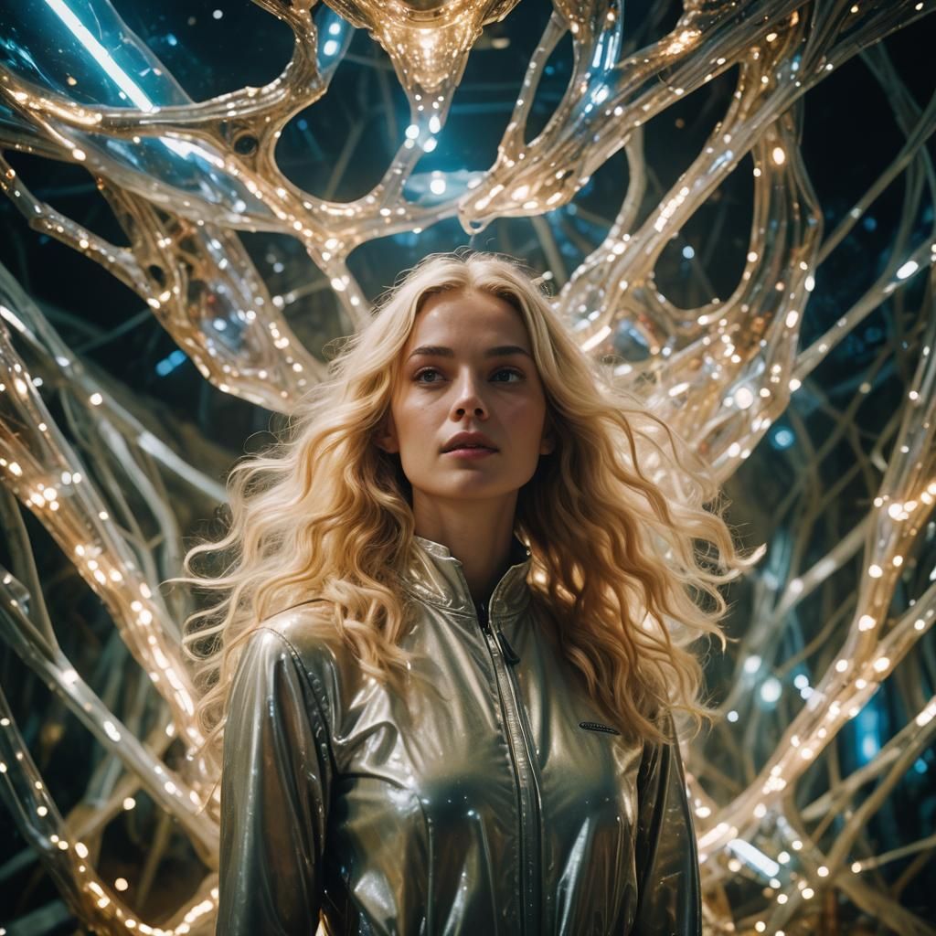 Blonde Fairy in Alien Spaceship: Cinematic Still