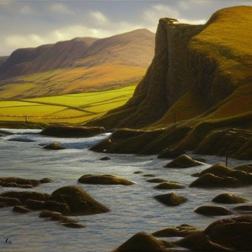 Welsh Landscape as Oil Painting by James Gurney