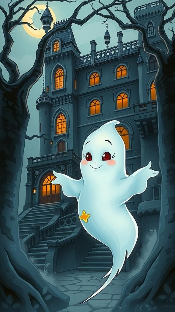 Cute Ghost in Haunted Castle: Animation Style