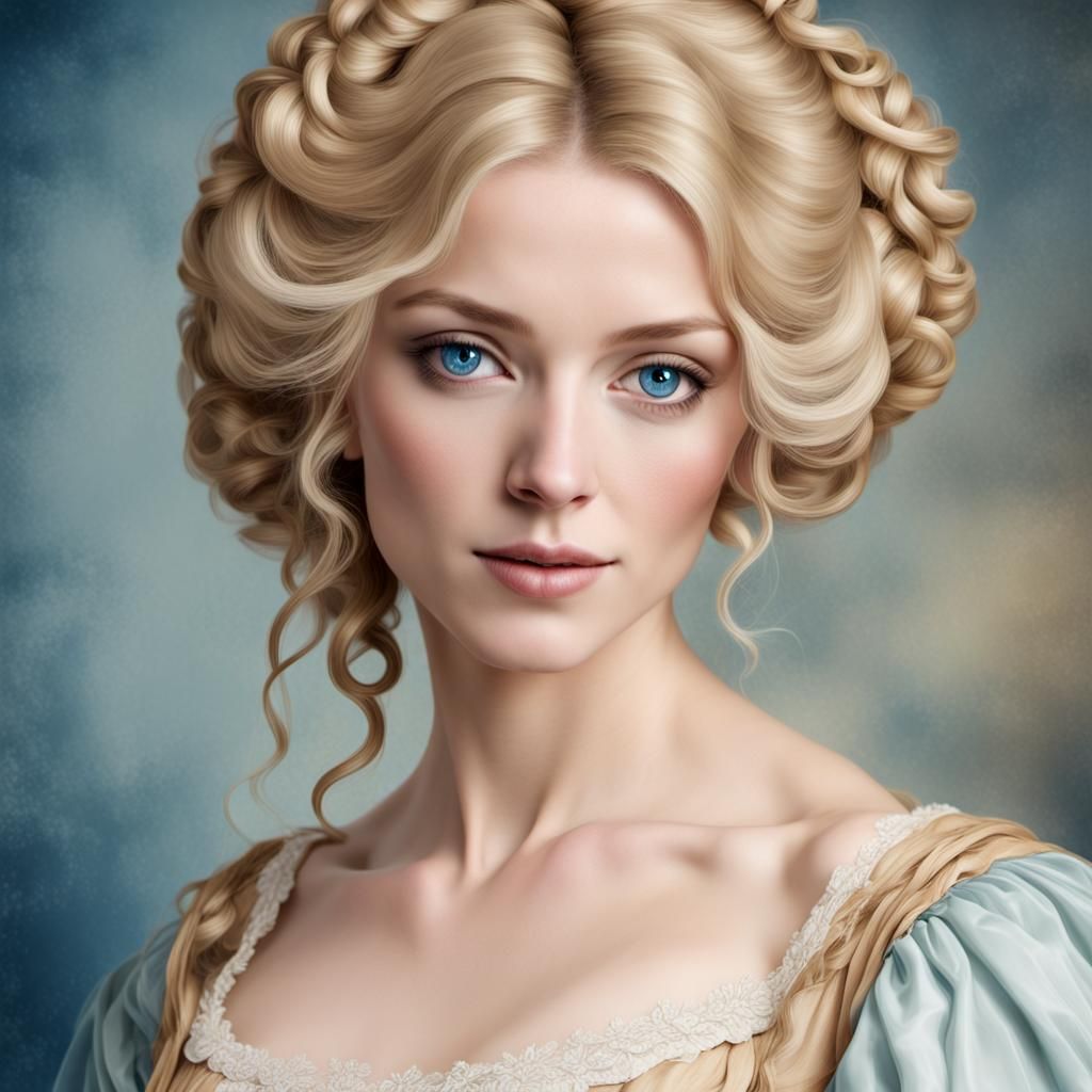 Regency Era Beauty with Blond Hair