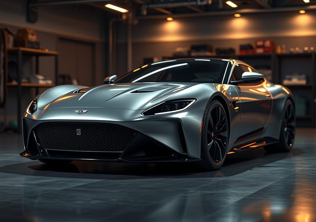 Sleek Fictional GT Car in Photorealistic Style
