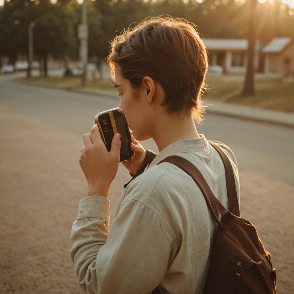 Nokia Phone in Golden Hour: Cinematic Film Still