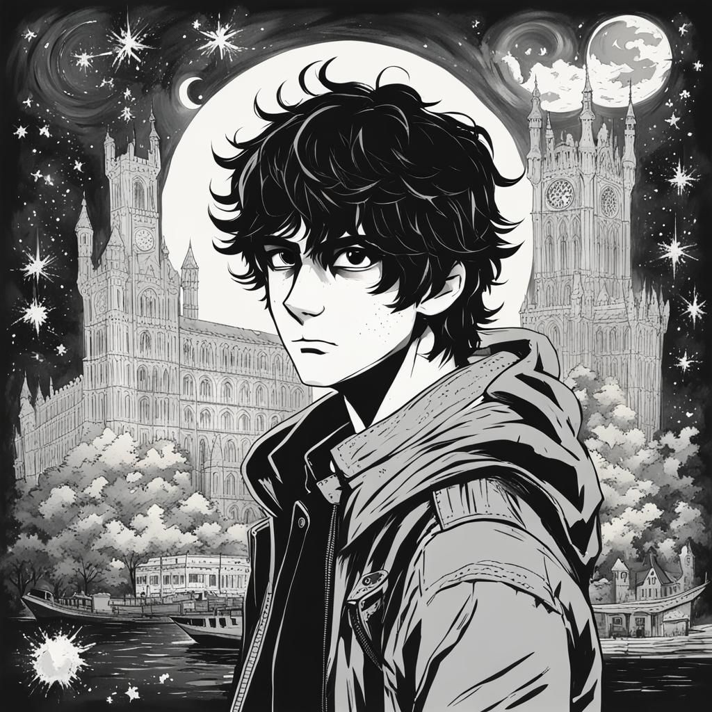 Stylized Digital Art of Nico di Angelo