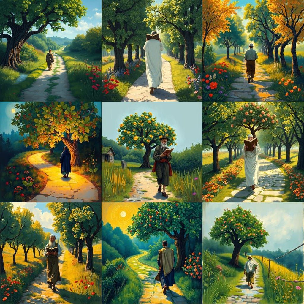 Paths of Righteousness and Wickedness: A Visual Contrast