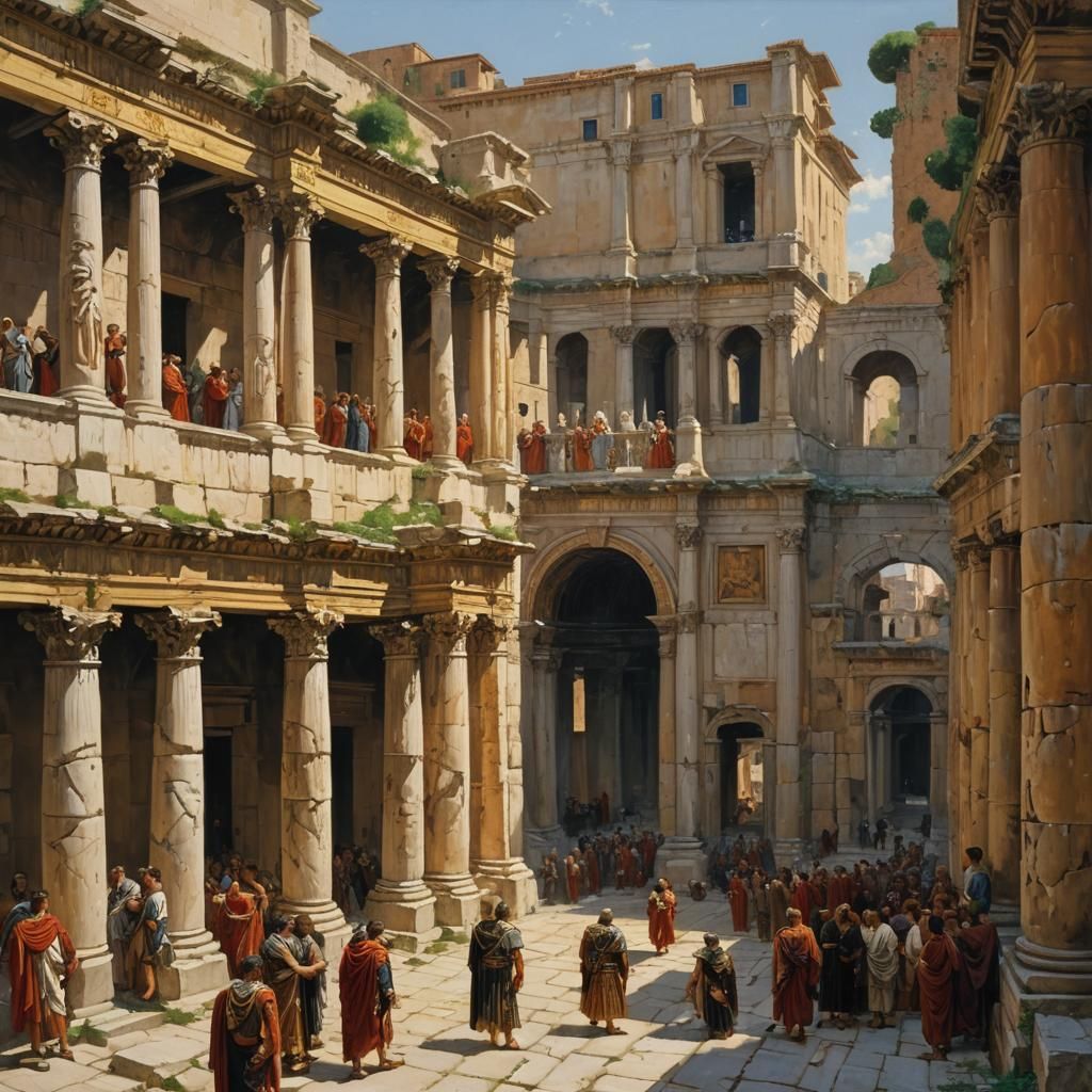 Caesar's Palace: A Gurney-Style Oil Painting