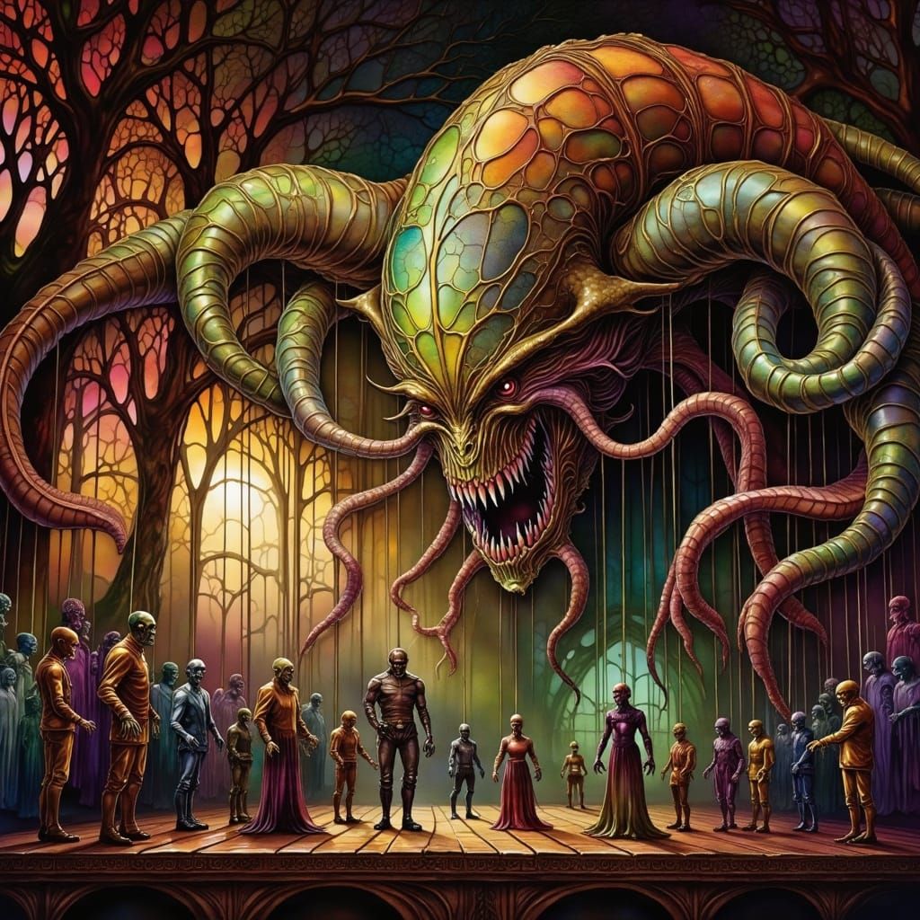 Terrifying Puppet Master Controls Zombie Marionettes