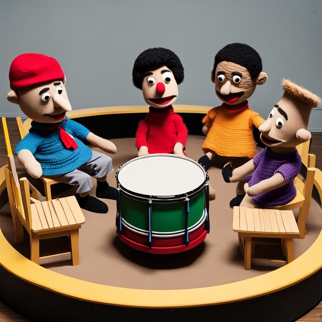 Mister Rogers' Puppets Drum Circle