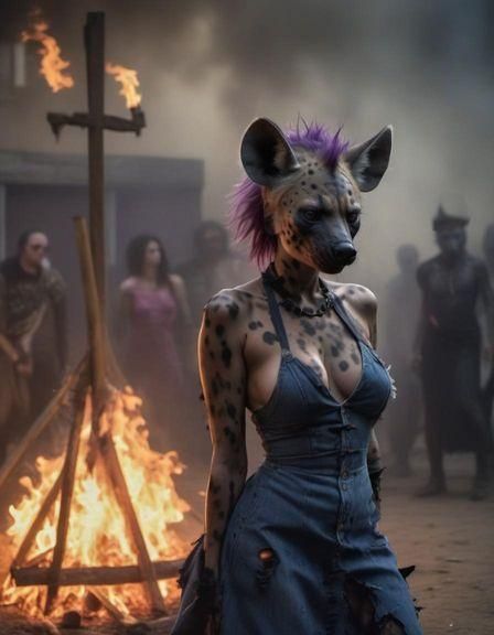 Furry Hyena Witch Persecution in Colonial Times
