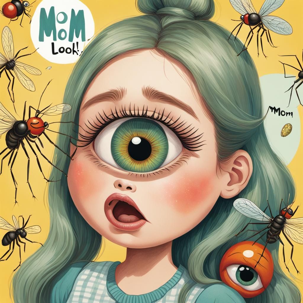 Giant Cyclops Girl's Mosquito Mishap
