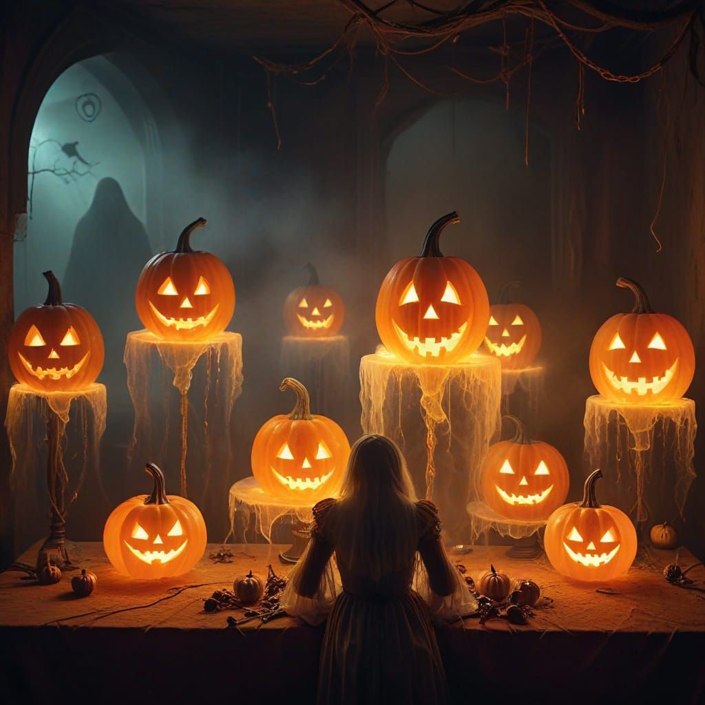 Surreal Spooky Birthday Party with Ghosts and Fog