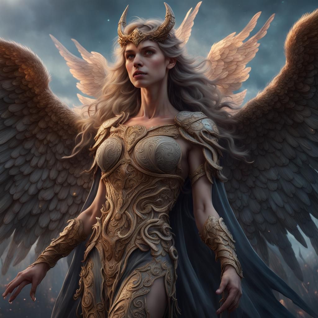 Angel-like Norse Goddesses: Fantasy Concept Art
