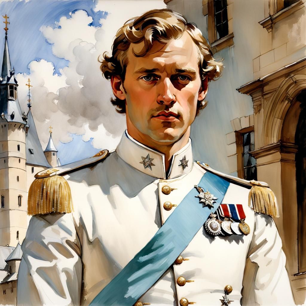 Nordic Prince in Dress Uniform
