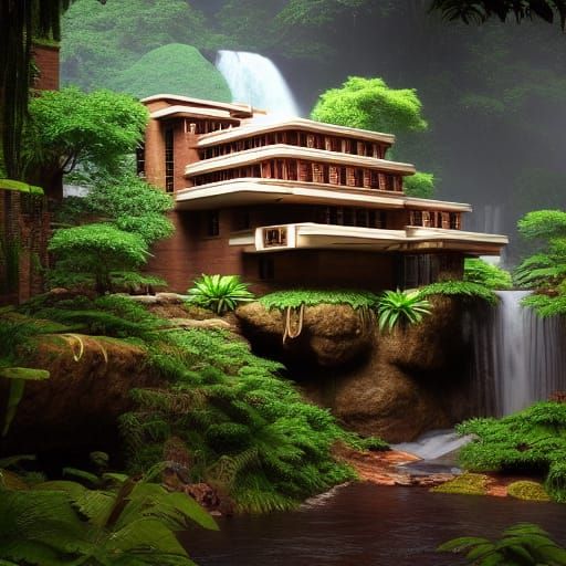 Steampunk Frank Lloyd Wright Jungle House