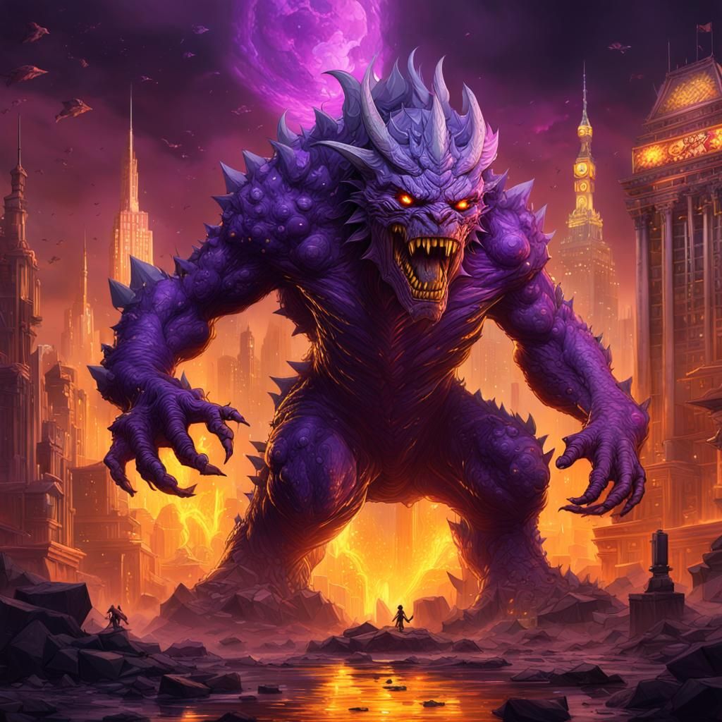 Rage as Kaiju: Dark Fantasy Concept Art