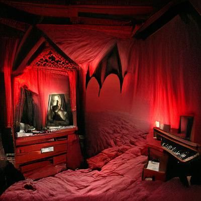 Gothic Vampire Bedroom Interior Design