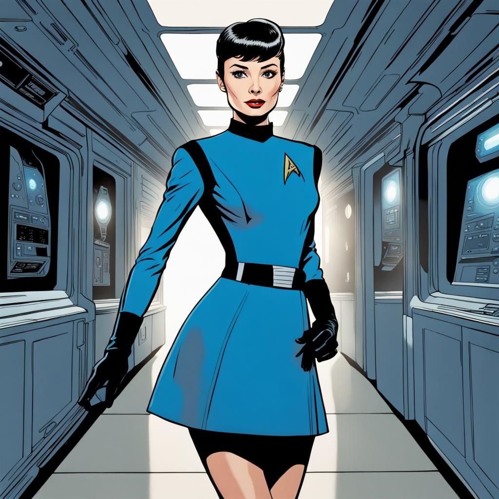 Audrey Hepburn as Vulcan Science Officer