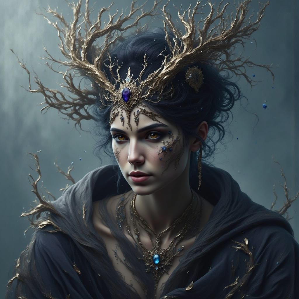 Woman Enjoying Pleasant Rain and Wind