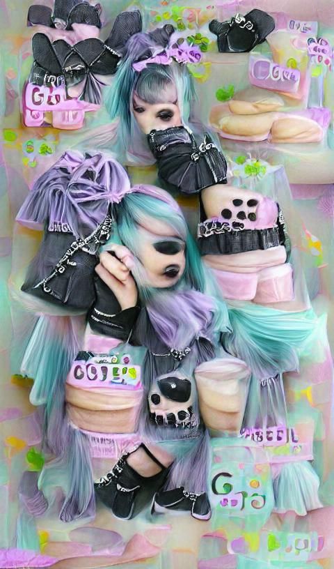 Pastel Goth Aesthetic AI Image