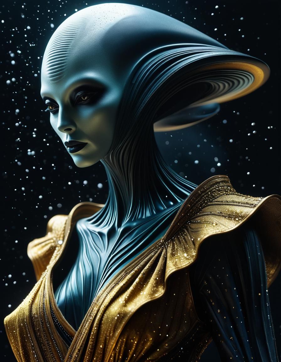 Exotic Aliens in Strange Abstracted Portraits