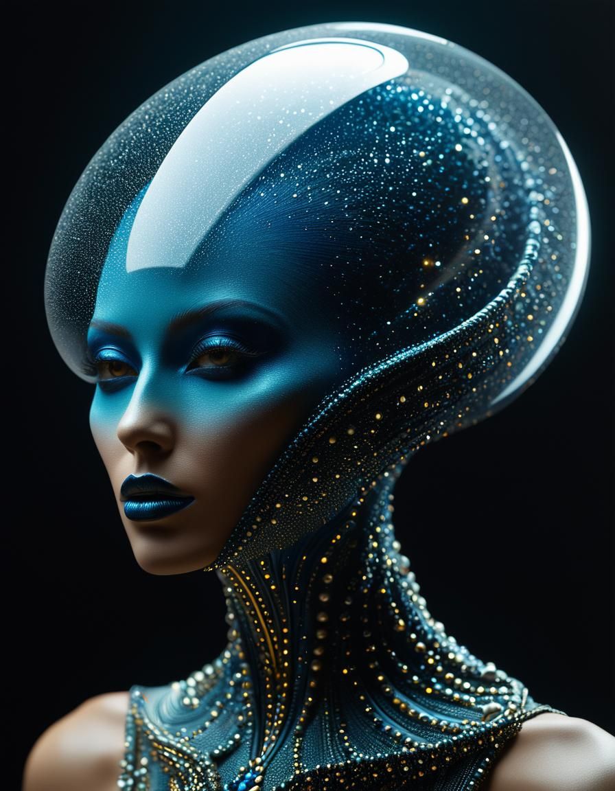 Aliens in Exotic Clothing: Hyperrealistic Digital Painting