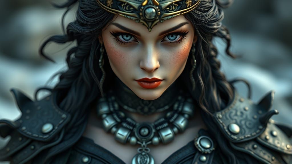 Hyperrealistic Gothic Victorian BJD Doll in Xena Warrior Pri...