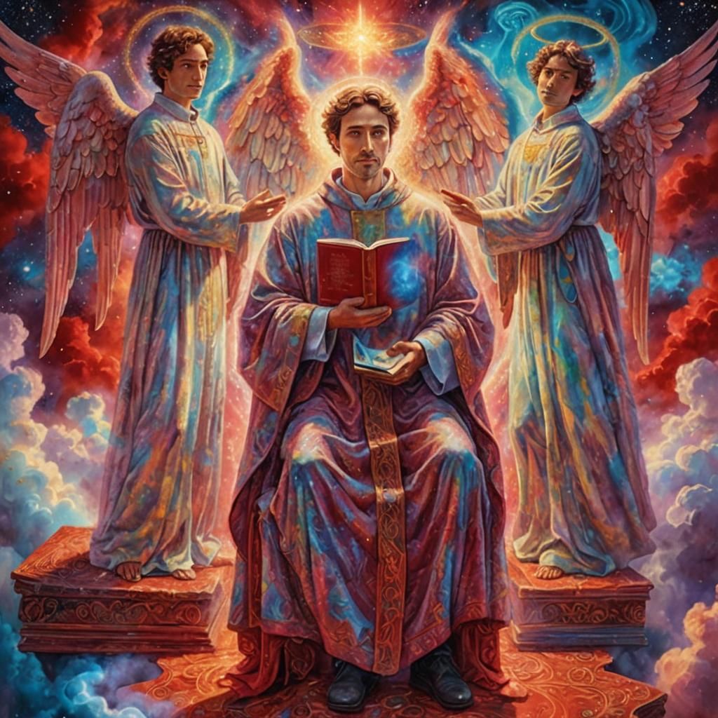 Mystical Realm: Man, Angels, and Sacred Geometry