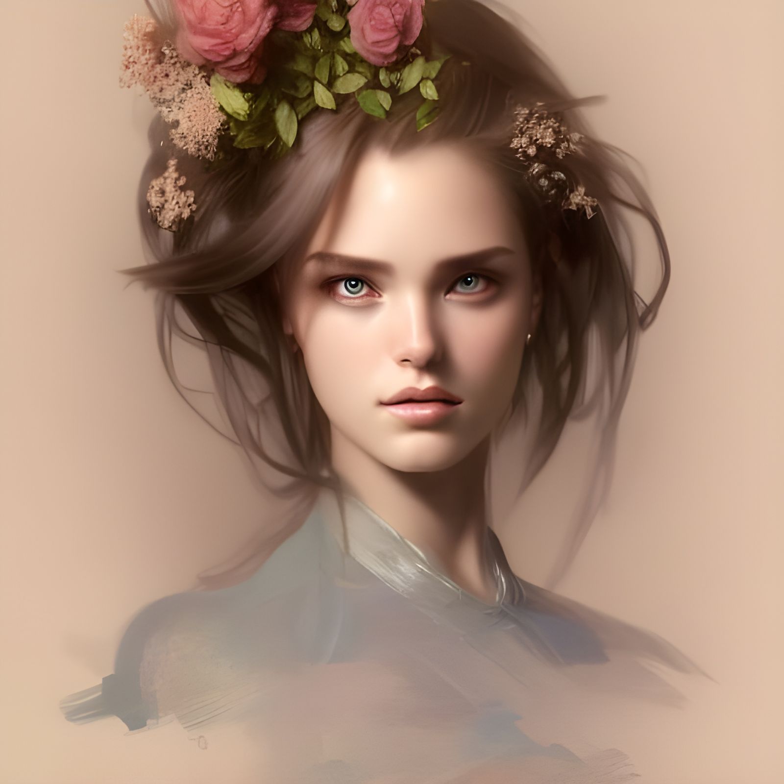 Hyperdetailed Portrait of a Beautiful Young Woman