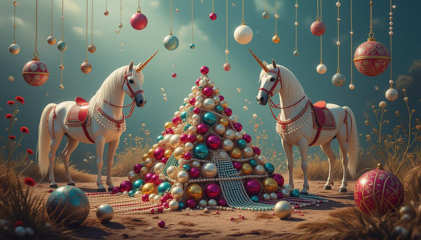 Surreal Pearly Garnet Metallization with Milky Beads