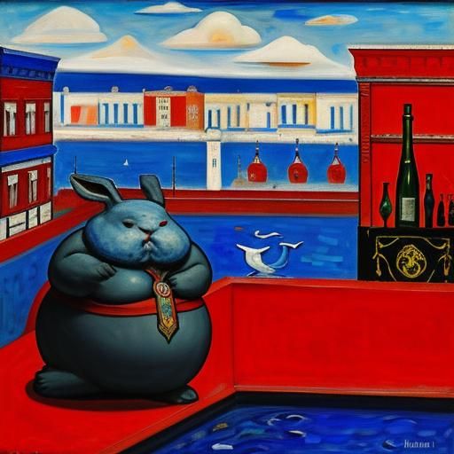 Rabbit vs. Boyar: A Boxing Match in Abstract Style