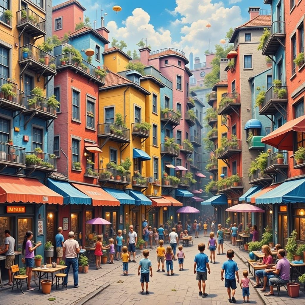 AI Generated Dystopian Summer Cityscape