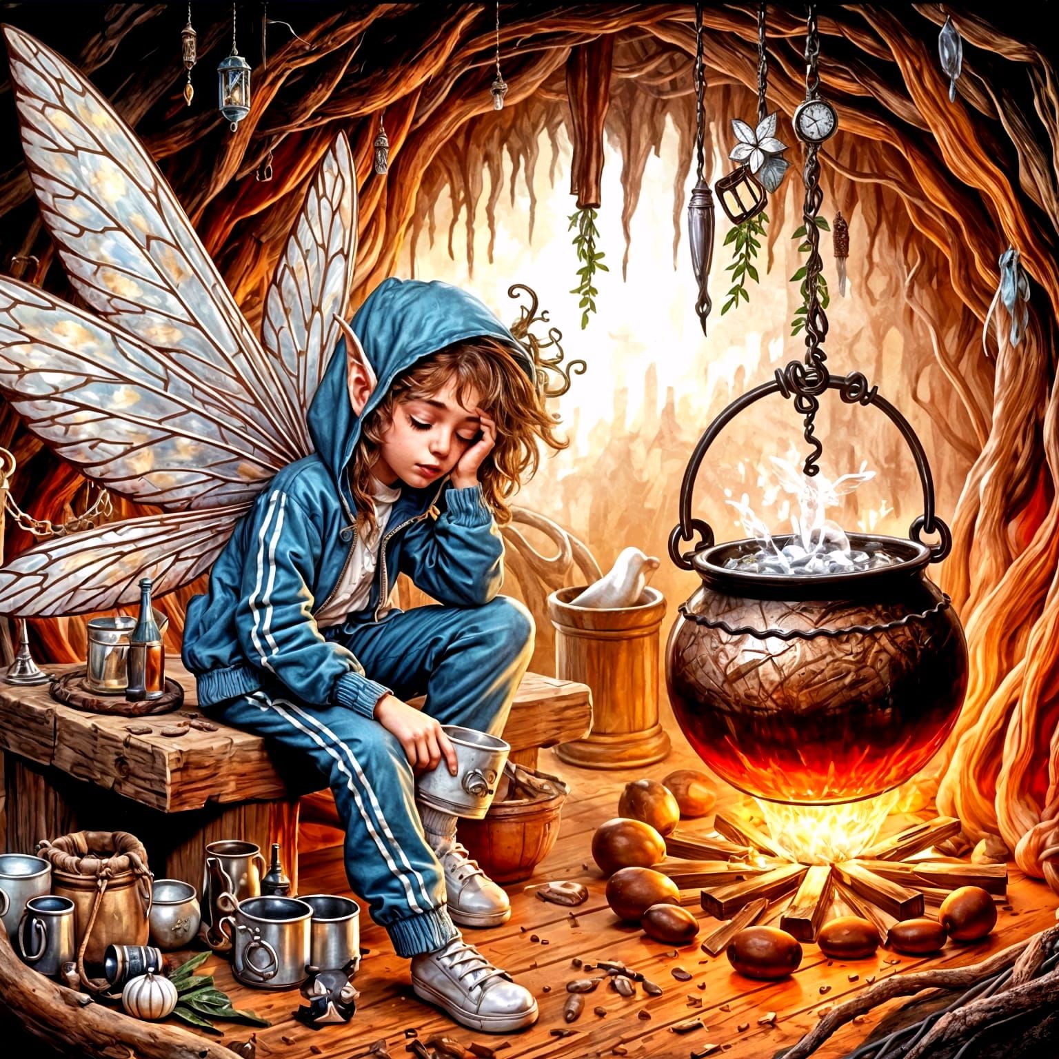 Dreamy Fairy in Slumber