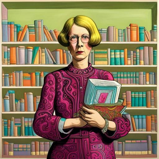 Librarian in Grayson Perry Style