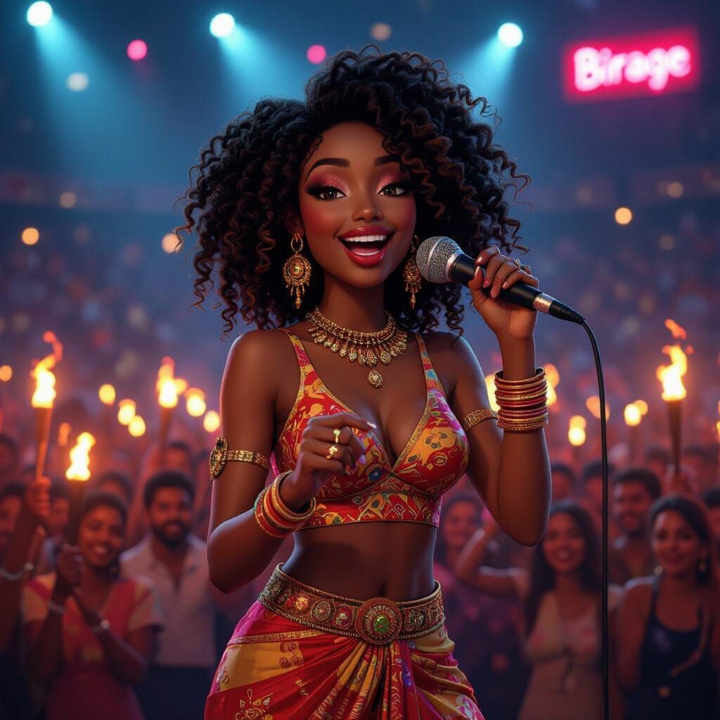 Tanzanian Artist Live on Stage in 3D Pixar Style