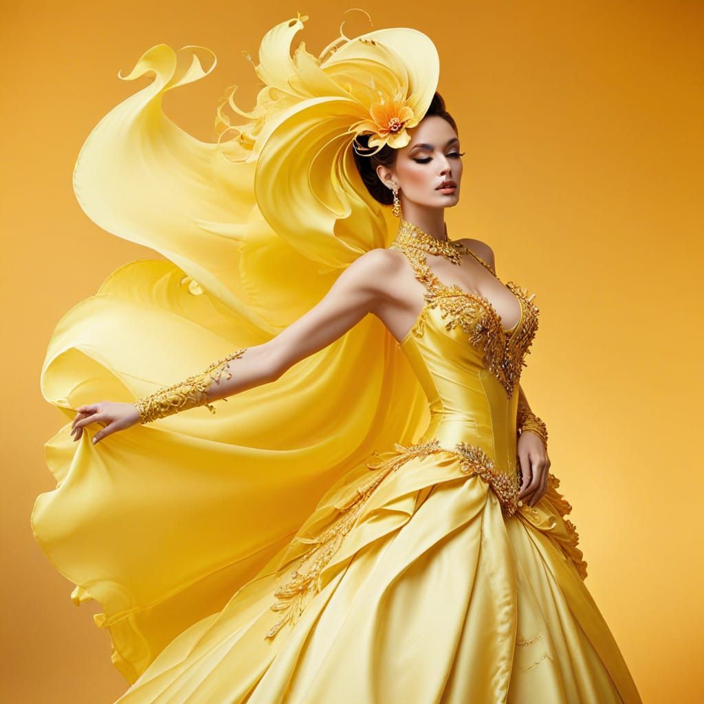 Elegant, Flamboyant Portrait in Opulent Aesthetic