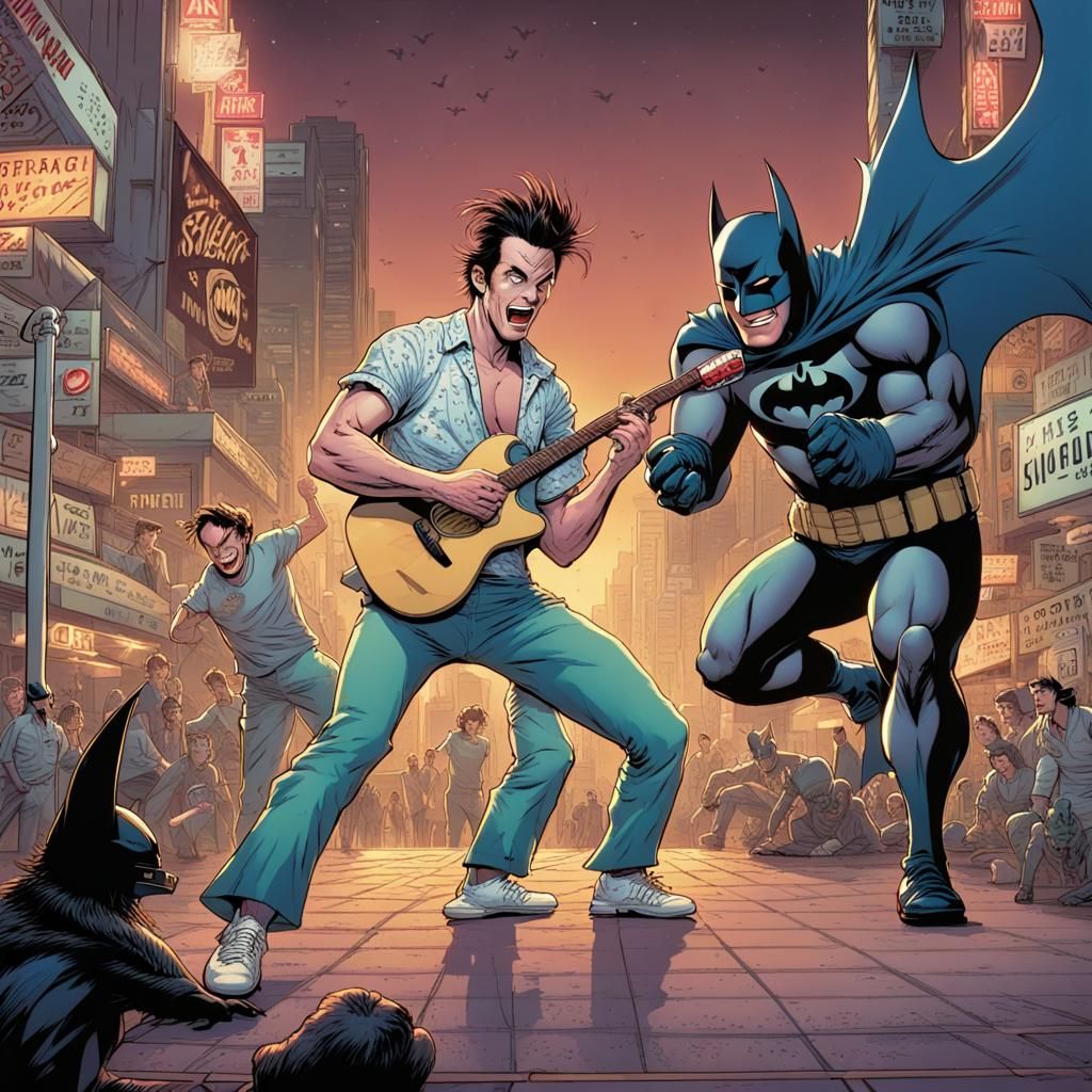 Ace Ventura Plays Cricket in Tokyo: Comic Book Art