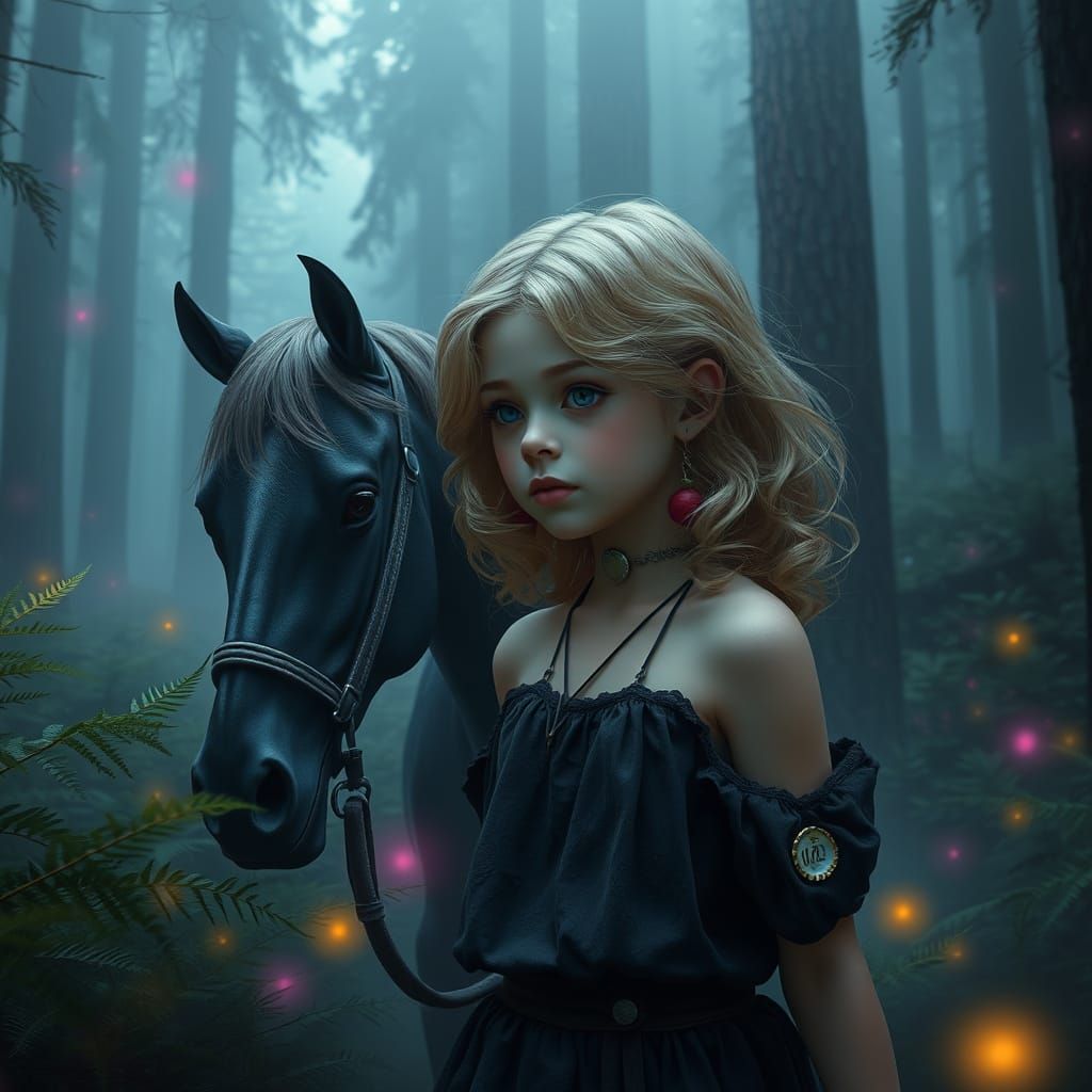 Whispering Enchantress in Dark Fantasy Realm